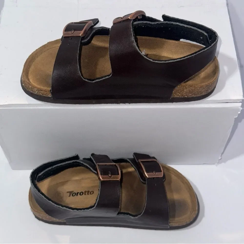 Toronto size 29 Classic Brown Kids Sandals with Buckle Straps